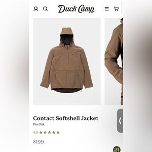 Duck Camp Contact Softshell Jacket Hunting Mens Large